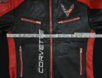 Corvette C8 Block Leather Jacket Chest Measurement Guide for Extra Small Size