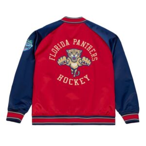 Back View Of Florida Panthers Winter Classic Jacket Featuring FLORIDA PANTHERS HOCKEY Panther Logo.