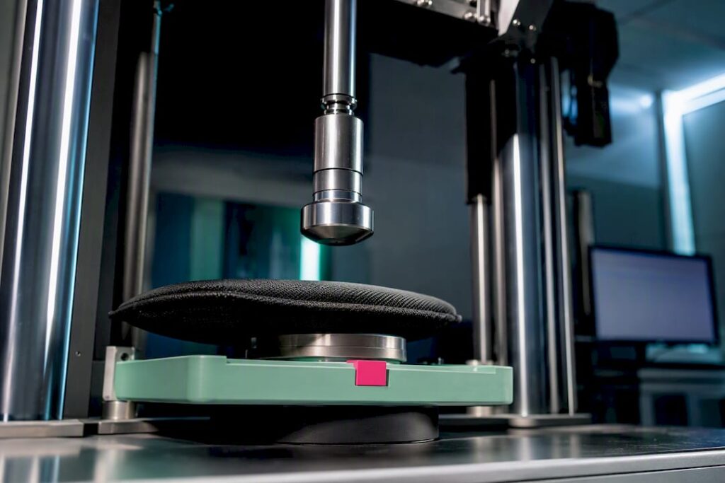 CE armor impact test in laboratory