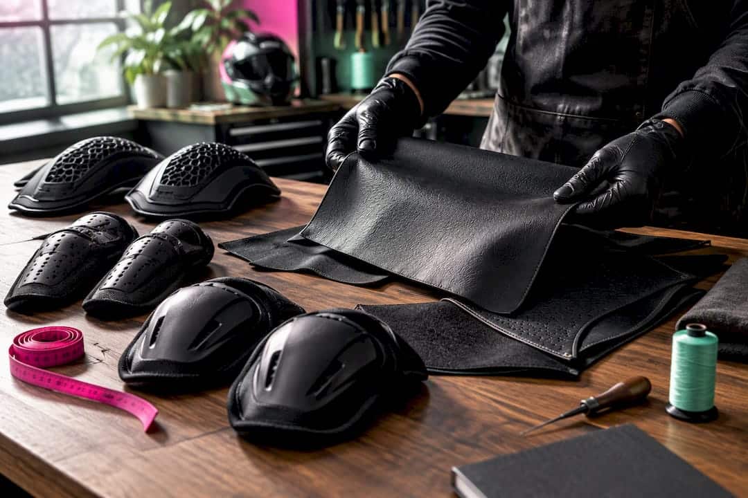 Motorcycle suit materials and armor components
