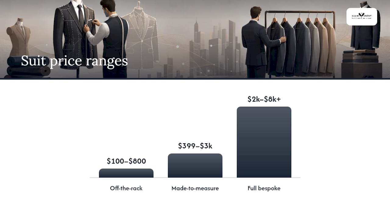 What Suits Actually Cost, From Rack to Bespoke — overview diagram