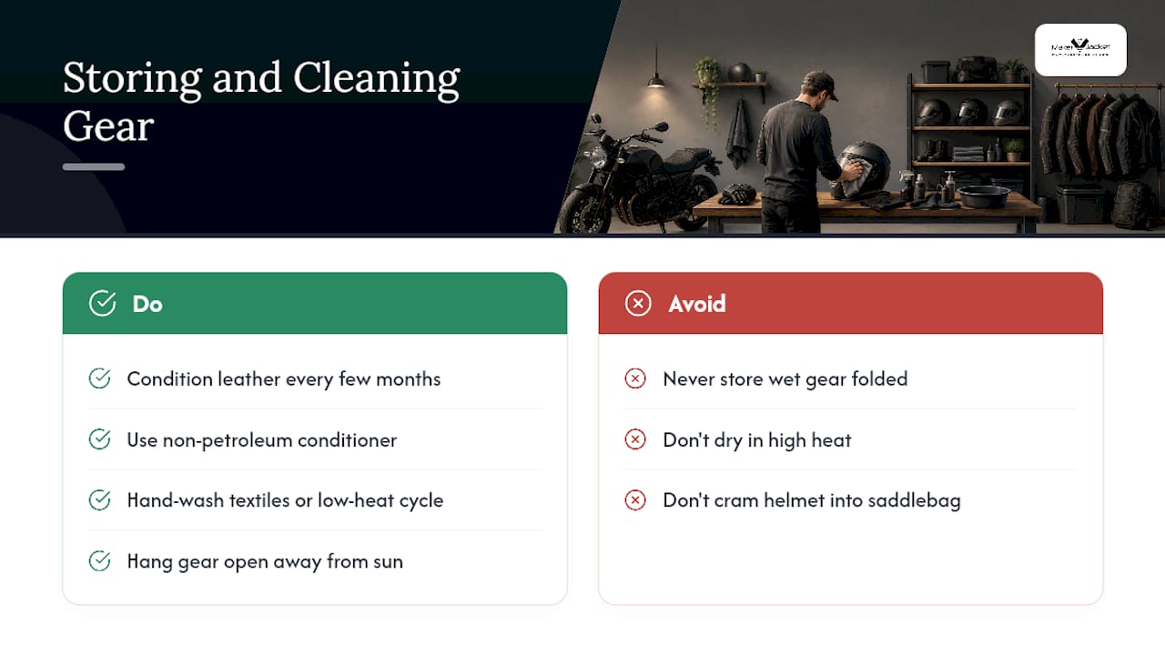 Storing and Cleaning Gear the Right Way — overview diagram