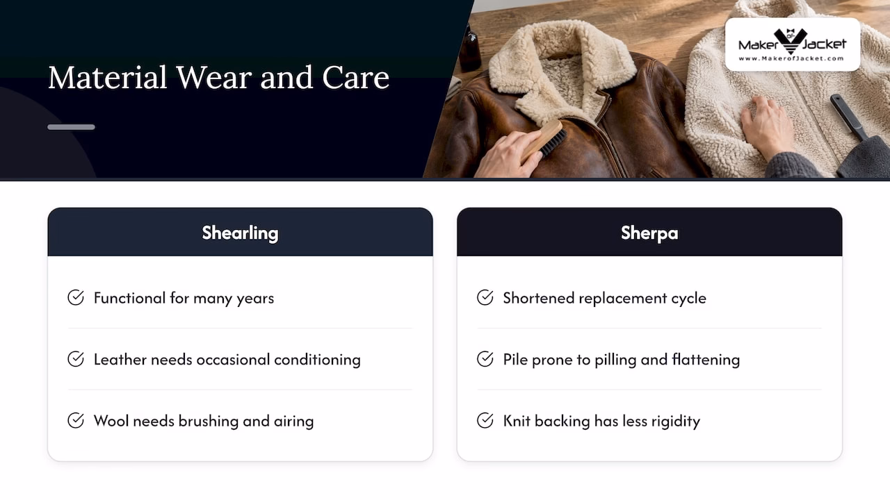 Durability and lifespan: how each material wears over time — overview diagram