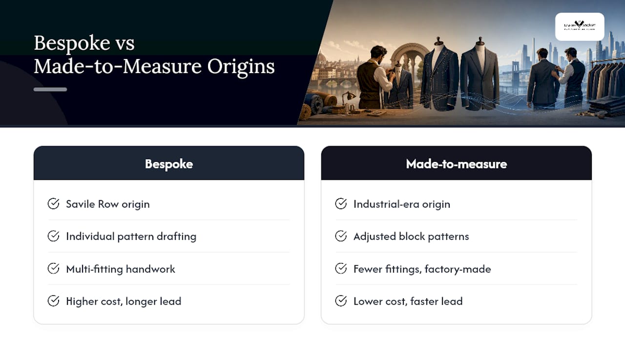 Where Bespoke and Made to Measure Came From — overview diagram