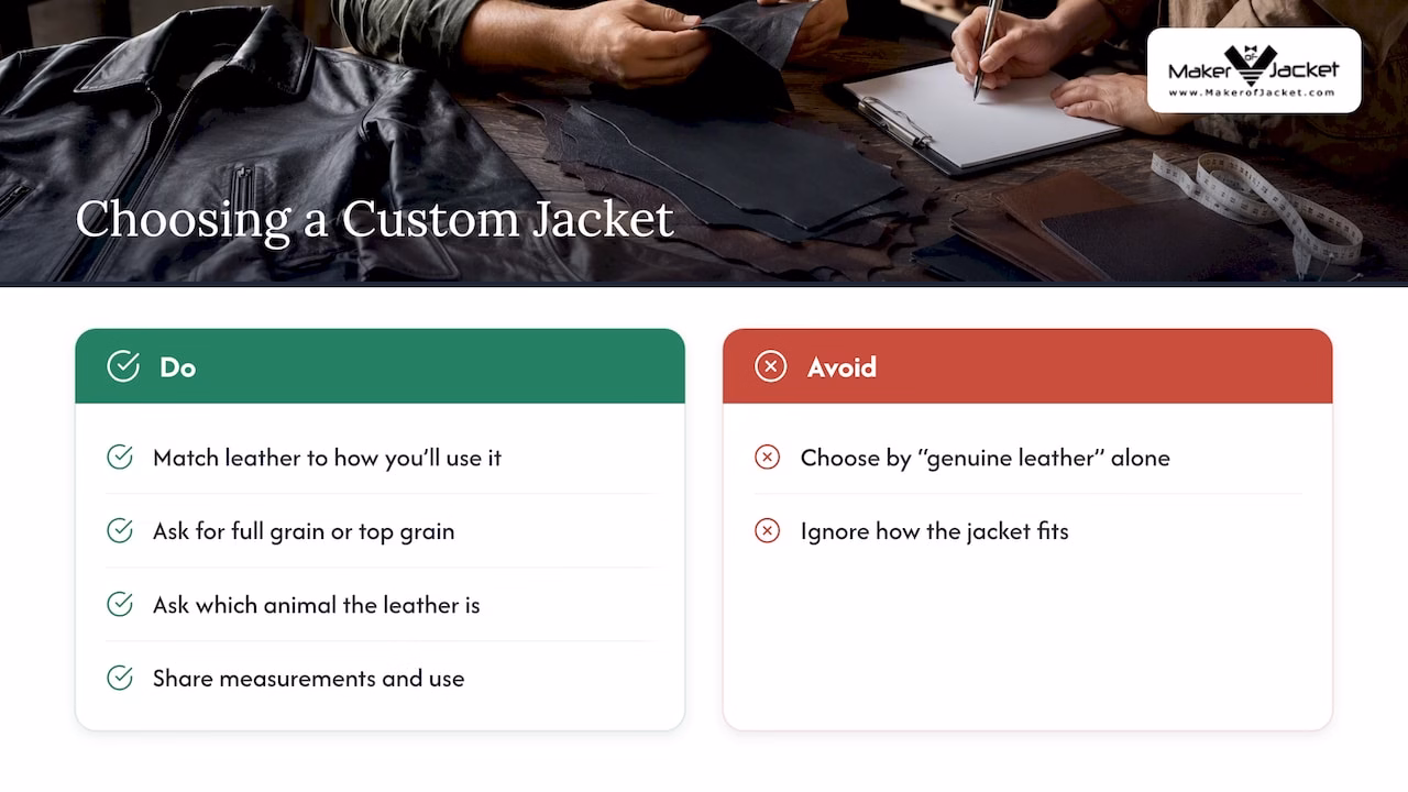 Perspective: what we see when people order custom jackets — overview diagram