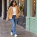 Model wearing the cropped sherpa style hoodie