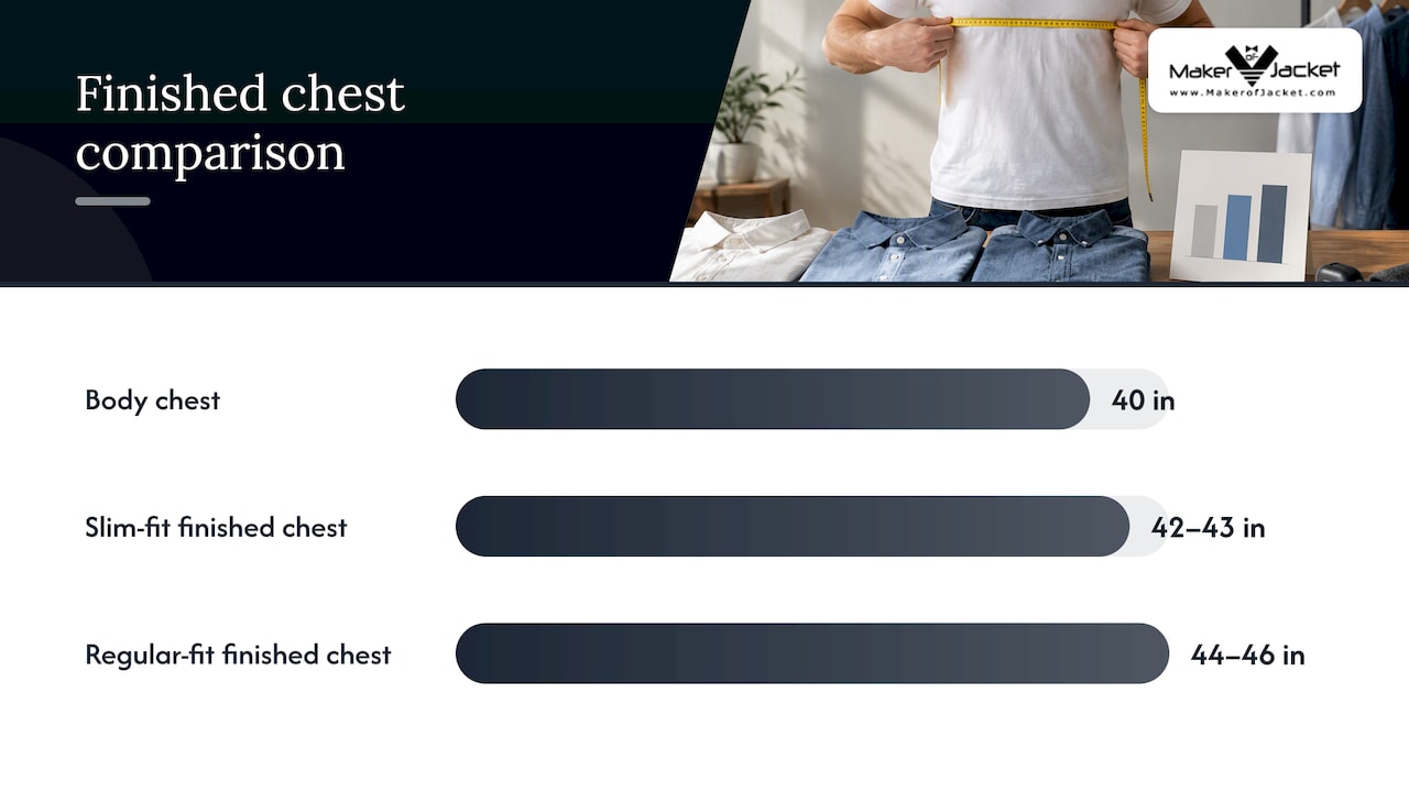 Slim and regular garment ease comparison